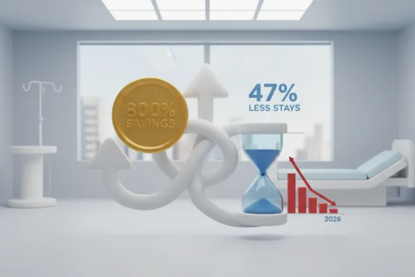 AI Healthcare ROI: 800 Savings, 47% Less Stays in 2026